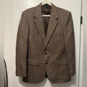 Classic Brown wool Herringbone Blazer
